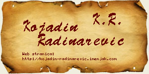 Kojadin Radinarević vizit kartica